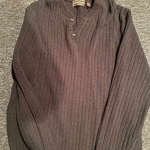 David Taylor Ribbed Black Sweater